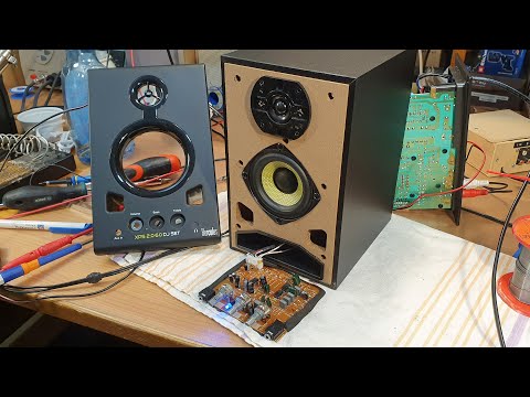 Hercules XPS 2.0 60 DJ Set amplified speakers repair - full disassembly