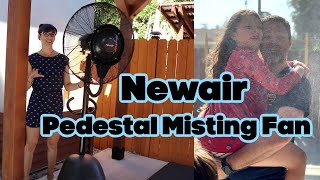 Newair 26” Pedestal MISTING FAN Review and Demo | Summer Patio Must Have! by Rebecca Reviews 1,324 views 2 years ago 6 minutes, 11 seconds