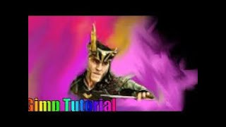 Loki poster from Thor Ragnarok. Gimp Tutorial.