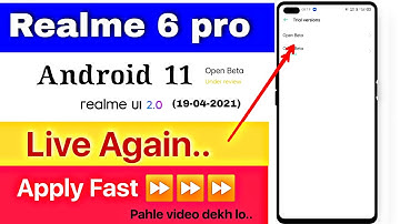 Realme 6 pro Android 11 open beta application live again. Apply fast,par pahle video dekh lo😎😎