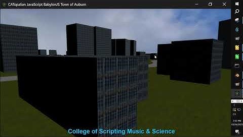 Town of Auburn, Massachusetts in 3D using JavaScript Babylon.js