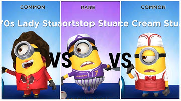 Minion Rush 70s Lady Stuart VS Shortstop Stuart VS Ice Cream Stuart