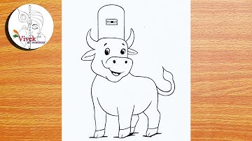 Shivling and Nandi Baba Drawing | How to Draw Shiva Lingam | Easy Drawing