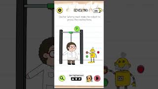 Brain Test 4 Level 193 Doctor Worry must make his robot tp press #braintest4
