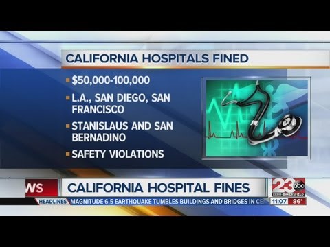 Ten California hospitals fined for patient care errors