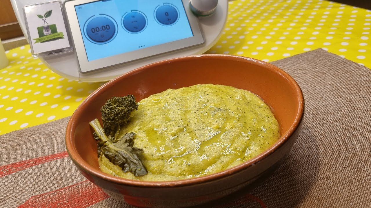Polenta istantanea con i broccoli per bimby TM6 TM5 TM31