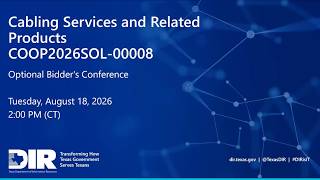 Optional Vendor Conference for Cabling Services and Related Products COOP2026RFO-00008