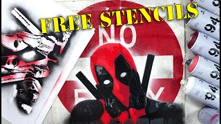 Deadpool Multi Layer Stencil Art