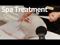 [스파 체험 ASMR] 아이스 붕대 테라피 & 경락 마사지 | Korean Spa Facial Treatment | no talking