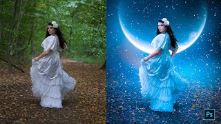 Photoshop Effect Make a Fantasy Fairy Blue | Digital Art | Manipulation