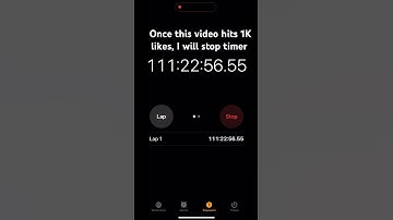 Once this video hits 1K likes, I will stop timer