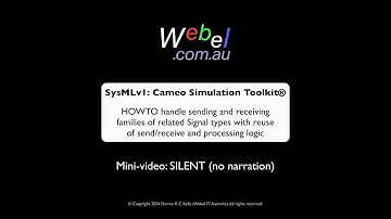 MINI VIDEO: SysMLv1: Cameo Simulation Toolkit: HOWTO send and receive families of related Signals
