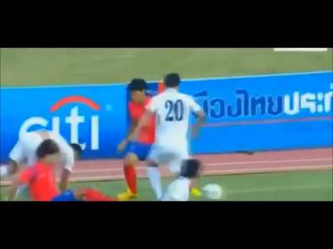 韓国反応 サッカー乱闘試合 ウズベク 韓国 顔面3連パンチで2人退場 Youtube