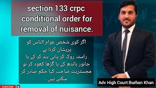 section 133 crpc conditional order for removal of nuisance
