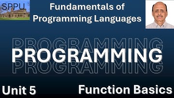 SPPU Sem-1 FPL Unit-5 - Function Basics