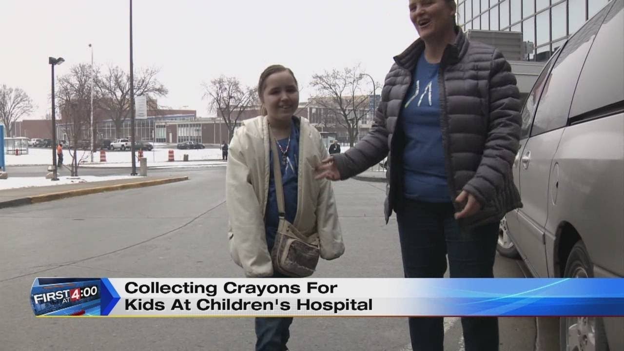 Girl donates thousands of crayons to Children's Hospital YouTube