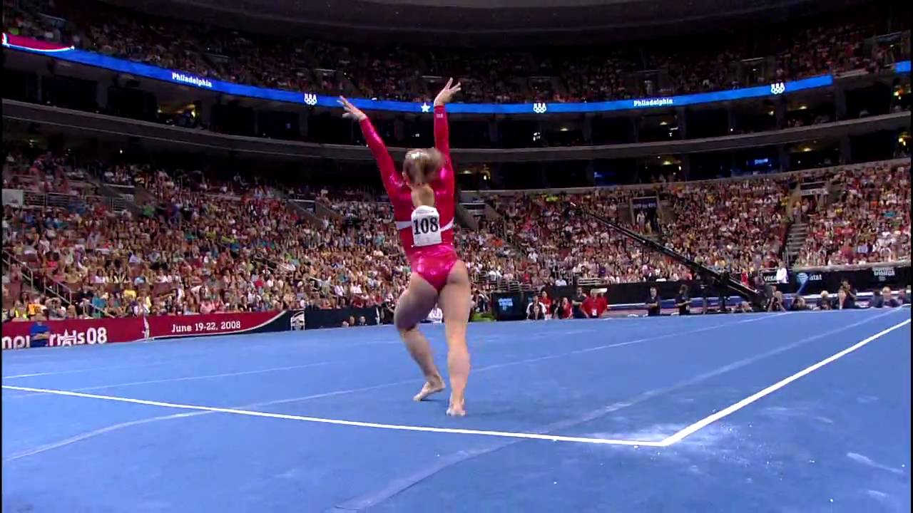 Shawn Johnson - Floor Exercise - 2008 Olympic Trials - Day 1 - YouTube