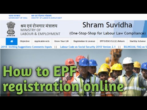 epf registration online ,  Shram Suvidha Portal (Step by Step Procedure in Hindi)