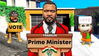 GTA 5 : Franklin Becomes Prime Minister Of Los Santos with Shinchan Cartoon In GTA 5 