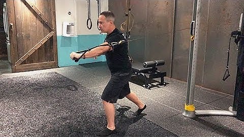 Cable One-Arm Press with Same Side Staggered Stance