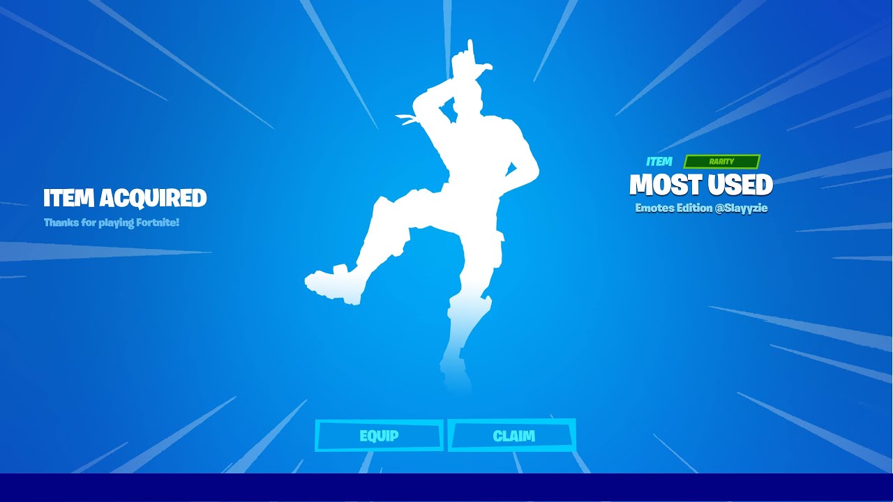 MOST USED EMOTES IN FORTNITE π€― YouTube