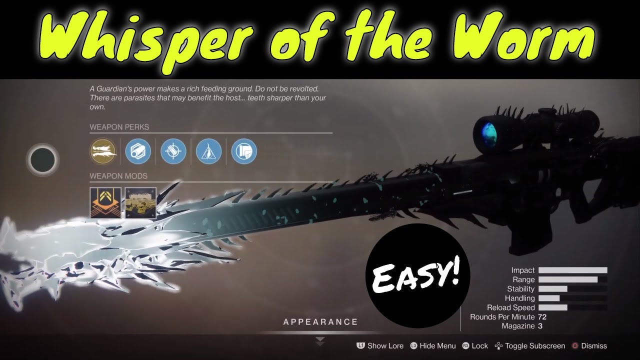 Destiny 2 Whisper of the Worm Exotic Quest Guide YouTube