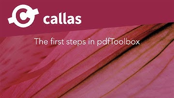 The first steps in pdfToolbox