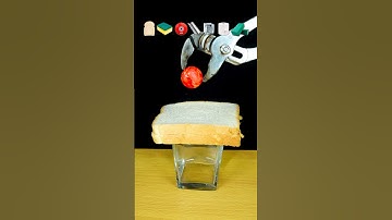 1000°C Red Hot Metal Ball vs 🍞 sponge 🧽 butter 🧈 #satisfying #asmr #experiment