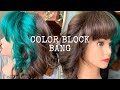 How To Color Block Hair | Clover Green Color Block Bang