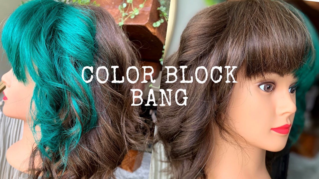 4. Blue and Green Color Block Hair - wide 3