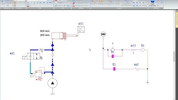 Electrohydraulic sim in automation studio 4- Single acting cylinder control
