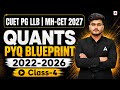 CUET PG LLB &amp; MH-CET 2027 Quants PYQs | Quants 2022-2026 Previous Year Questions | PYQs Class-4