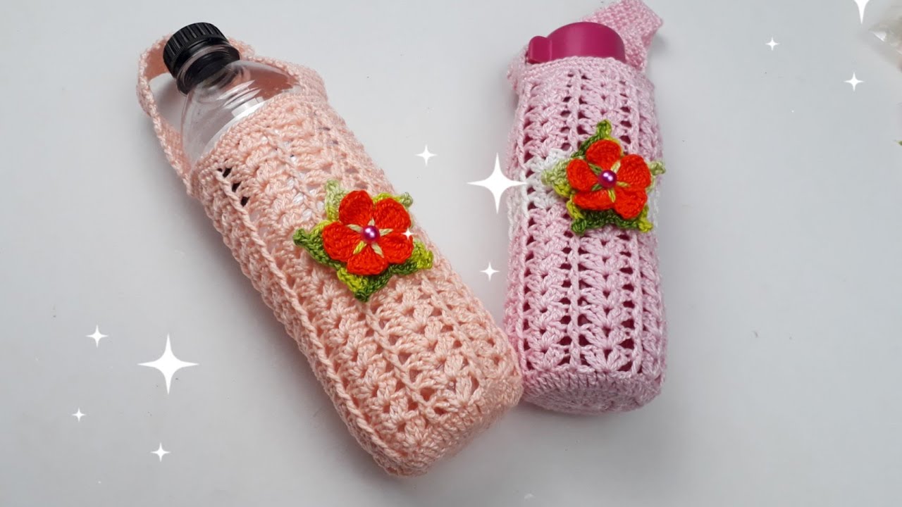 CAPA/SUPORTE PARA GARRAFA EM CROCHÊ - PITTY'S ARTS