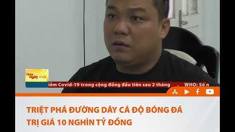 TRIỆT PHÁ ĐƯỜNG DÂY CÁ ĐỘ BÓNG ĐÁ TRỊ GIÁ 10 NGHÌN TỶ ĐỒNG
