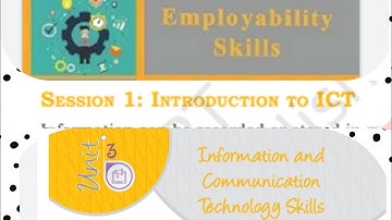 Introduction to ICT(unit 3 ICT :session 1)Employability skill for 9th class