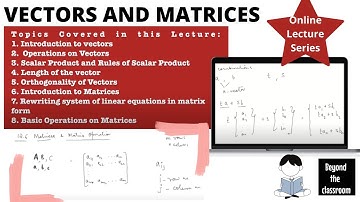 Vectors & Matrices| Mathematical Economics| Eco(H)| Sydsaeter & Hammond 12.2, 12.3, 12.4, 12.6