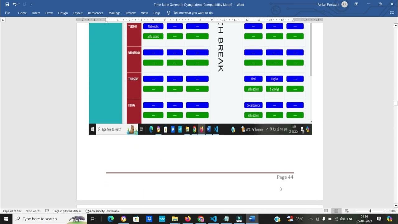 Project Report - Time Table Generator | Python Django - YouTube