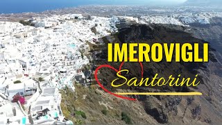 Village of IMEROVIGLI - SANTORINI Greece The balcony overlooking the Aegean Sea
