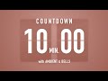 10 Minutes Countdown Timer Flip Clock 🎵 /  Ambient🧘‍♀️  Bells🔔