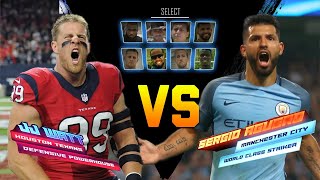 J.J. Watt vs. Sergio Aguero | Game Recognize Game | NFL vs. Premier League