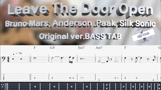 [Bruno Mars, Anderson .Paak, Silk Sonic] Leave the Door Open Bass Cover (+Original ver. BASS TAB) SWEET BASS 스윗베이스