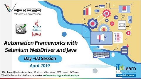 Automation Frameworks with Selenium WebDriver and Java Day-02 Demo session - April 2019