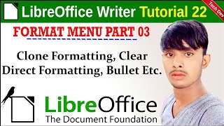 LibreOffice Writer tutorial 22 format menu part 3 || in hindi || by dev bind || tech dev