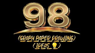 98 GRAPH PAPER DRAWING || [IDEAS 💡] || Easy and simple drawing || Step by step for beginners & Kids