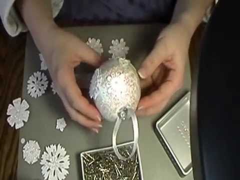 Making a Snow Flowers Christmas Ornament