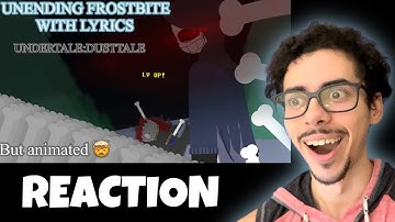 DUST SANS SINGS AND SLASHES | Unending Frostbite With Lyrics | Sticknodes Pro Animation | REACTION