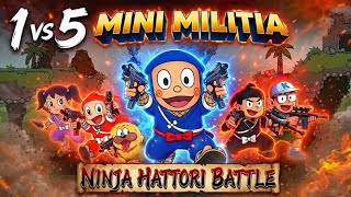 MINI MILITIA 🔥 NINJA HATTORI TEAM BATTLE | 1vs5 CLUTCH ⚔️ #viral #trending  #gaming #ninjahattori  screenshot 3