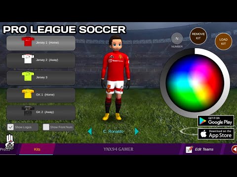 PRO LEAGUE SOCCER Edit Kits Tutorial And Gameplay(season 22/23