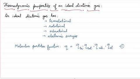 Thermodynamic Properties of an iIdeal Diatomic Gas: 1