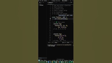 Code Challenge: Flatten a Nested Array | JavaScript #shorts #javascript #coding #code #challenge